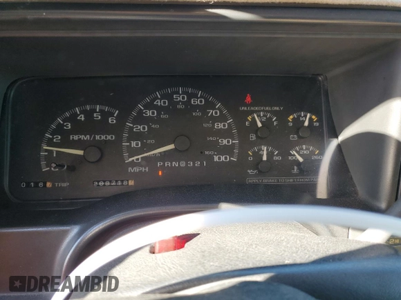 1997 GMC Yukon with VIN 1GKEK13R7VJ711782, listed as a Copart auction lot 74793184 with 208,718 mi miles and Salvage Title. Bid and sale history available at carsss.com. Image 9.