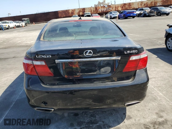 2007 Lexus LS 460 with VIN JTHBL46F275003142, listed as a Copart auction lot 61832185 with 181,203 mi miles and Salvage title. Bid and sale history available at DreamBid. Image 6.