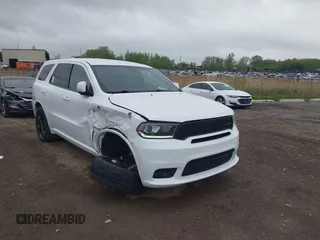 2019 Dodge Durango GT Plus with VIN 1C4RDHDG9KC556987, listed as a IAAI auction lot 42247322 with 116,130 mi miles and . Bid and sale history available at DreamBid. Image 1.