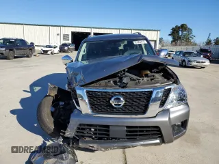2020 Nissan Armada SL with VIN JN8AY2ND5LX015839, listed as a Copart auction lot 87852415 with 0 mi miles and Salvage Title. Bid and sale history available at carsss.com. Image 5.