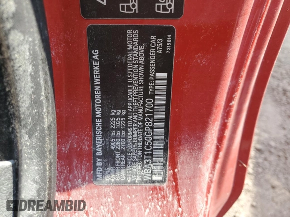 2016 BMW 4 Series 428i xDrive z VIN WBA3T1C50GP821700, wystawiony jako Copart lot #74398034 z przebiegiem Nie podano mil oraz Szkoda całkowita • Salvage title. Historia ofert i sprzedaży dostępna na DreamBid. Obrazek 13.
