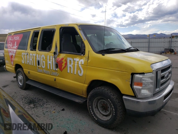 2012 Ford Econoline Passenger XL with VIN 1FBSS3BS4CDB20579, listed as a Copart auction lot 50754515 with 189,191 mi miles and Salvage Title. Bid and sale history available at DreamBid. Image 4.