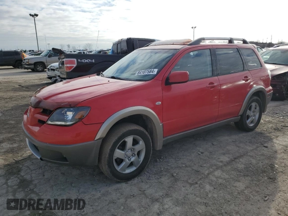 2003 Mitsubishi Outlander XLS with VIN JA4LZ41GX3U023248, listed as a Copart auction lot 84107584 with 121,373 mi miles and Salvage Title. Bid and sale history available at carsss.com. Image 1.