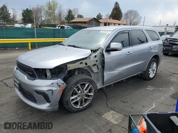 2021 Dodge Durango GT z VIN 1C4RDJDG2MC682862, wystawiony jako Copart lot #54002815 z przebiegiem 106 620 mil mil oraz Szkoda całkowita • Salvage title. Historia ofert i sprzedaży dostępna na DreamBid. Obrazek 1.