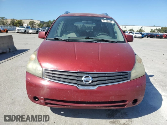 2007 Nissan Quest S with VIN 5N1BV28U87N119257, listed as a Copart auction lot 77359524 with 190,706 mi miles and Salvage Title. Bid and sale history available at carsss.com. Image 5.