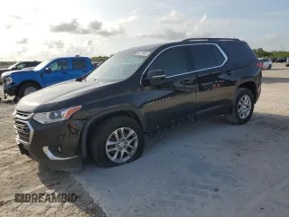 2019 Chevrolet Traverse LT Cloth z VIN 1GNERGKW8KJ258857, wystawiony jako Copart lot #58720885 z przebiegiem 126 385 mil mil oraz Nie do naprawy • Non repairable. Historia ofert i sprzedaży dostępna na DreamBid. Obrazek 1.