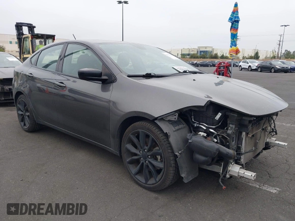 2016 Dodge Dart SXT Sport with VIN 1C3CDFFA4GD804135, listed as a IAAI auction lot 42094322 with 115,064 mi miles. Bid and sale history available at carsss.com. Image 1.