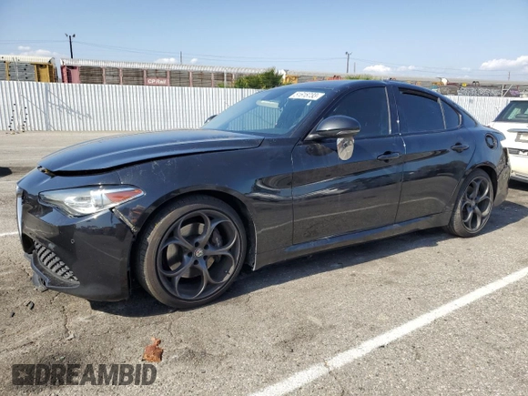 2018 Alfa Romeo Giulia Ti Sport with VIN ZARFAECN0J7591456, listed as a Copart auction lot 51618733 with 0 mi miles. Bid and sale history available at carsss.com. Image 1.
