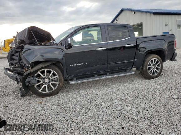 2021 GMC Canyon 4WD Denali z VIN 1GTG6EEN3M1101872, wystawiony jako Copart lot #53963085 z przebiegiem 72 791 mil mil oraz Szkoda całkowita • Salvage title. Historia ofert i sprzedaży dostępna na DreamBid. Obrazek 1.