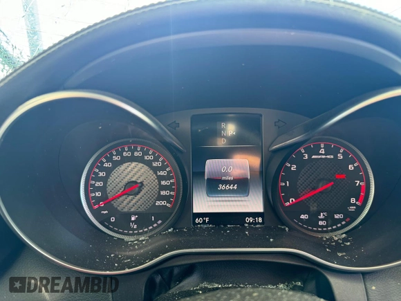 2016 Mercedes-Benz C 63 S AMG with VIN 55SWF8HB2GU113164, listed as a Copart auction lot 43981135 with 36,644 mi miles and Clean title. Bid and sale history available at DreamBid. Image 9.