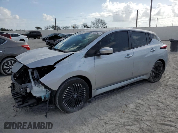 2023 Nissan LEAF SV Plus with VIN 1N4CZ1CV4PC559467, listed as a Copart auction lot 54335465 with 14,641 mi miles and Non Repairable. Bid and sale history available at DreamBid. Image 1.