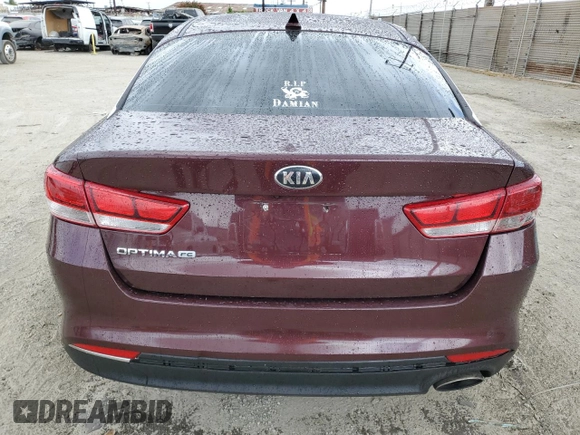 2016 Kia Optima LX with VIN 5XXGT4L3XGG104961, listed as a Copart auction lot 54700085 with 89,775 mi miles and Salvage Title. Bid and sale history available at DreamBid. Image 6.