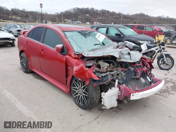 2016 Mitsubishi Lancer GT with VIN JA32U8FW1GU012988, listed as a IAAI auction lot 41498905 with 94,727 mi miles. Bid and sale history available at carsss.com. Image 1.