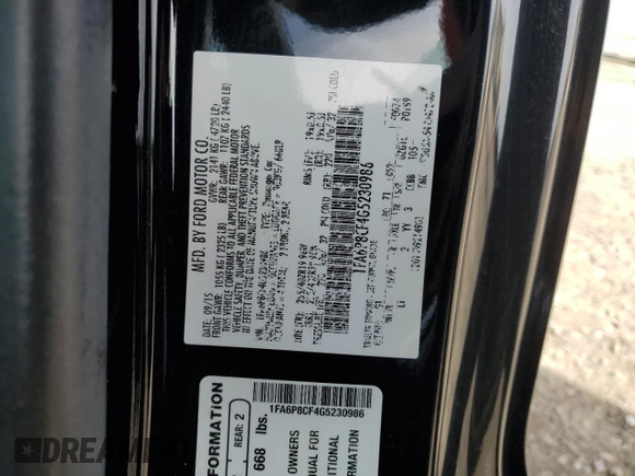 2016 Ford Mustang GT with VIN 1FA6P8CF4G5230986, listed as a Copart auction lot 50210435 with 80,587 mi miles and Salvage Title. Bid and sale history available at carsss.com. Image 12.