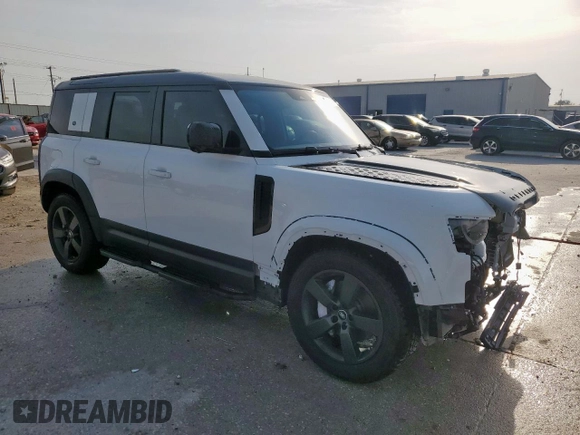 2020 Land Rover Defender SE with VIN SALEP7EU1L2028039, listed as a Copart auction lot 56897065 with 26,989 mi miles and Salvage title. Bid and sale history available at DreamBid. Image 4.