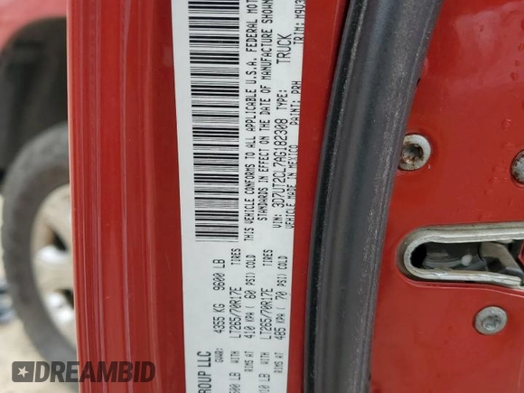 2010 Dodge 2500 SLT with VIN 3D7UT2CL7AG182308, listed as a Copart auction lot 85013064 with 163,811 mi miles and Salvage Title. Bid and sale history available at DreamBid. Image 12.