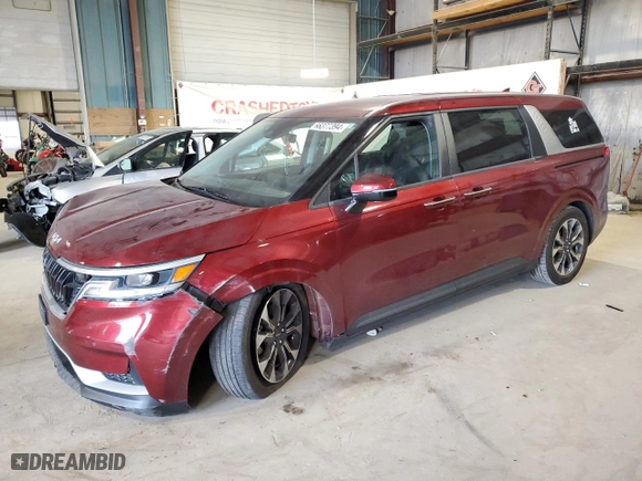 2022 Kia Carnival EX with VIN KNDNC5H36N6071099, listed as a Copart auction lot 66377394 with 74,434 mi miles and Salvage Title. Bid and sale history available at carsss.com. Image 1.