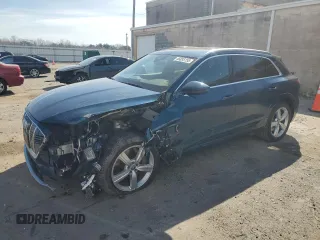 2019 Audi e-tron Premium Plus with VIN WA1LABGEXKB020863, listed as a Copart auction lot 46895155 with 41,672 mi miles and Salvage Title. Bid and sale history available at carsss.com. Image 1.