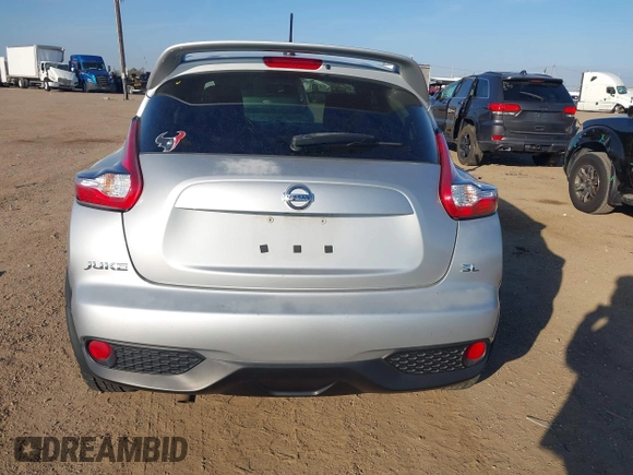 2015 Nissan Juke S with VIN JN8AF5MR8FT512836, listed as a IAAI auction lot 41143224 with 66,728 mi miles. Bid and sale history available at carsss.com. Image 16.