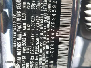 2014 Kia Sorento LX with VIN 5XYKT4A7XEG459296, listed as a Copart auction lot 78542994 with Not Provided miles and Clean Title. Bid and sale history available at carsss.com. Image 13.