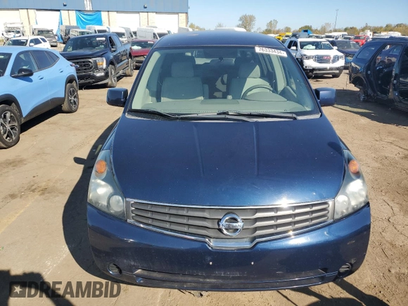 2008 Nissan Quest with VIN 5N1BV28U68N110235, listed as a Copart auction lot 76333434 with 162,674 mi miles and Clean Title. Bid and sale history available at carsss.com. Image 5.