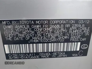 2012 Lexus ES 330 z VIN JTHBK1EG2C2497722, wystawiony jako IAAI lot #42335812 z przebiegiem 119 234 mil mil oraz . Historia ofert i sprzedaży dostępna na DreamBid. Obrazek 9.