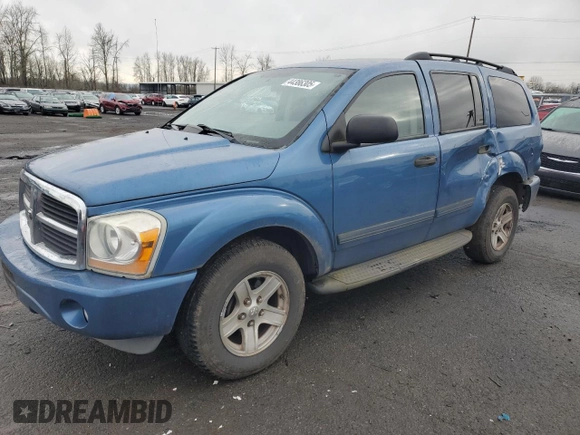 2005 Dodge Durango SLT z VIN 1D4HD48D25F532329, wystawiony jako Copart lot #44386305 z przebiegiem 149 100 mil mil oraz Szkoda całkowita • Salvage title. Historia ofert i sprzedaży dostępna na DreamBid. Obrazek 1.