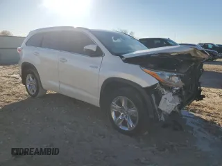 2015 Toyota Highlander Hybrid Limited with VIN 5TDDCRFH4FS007775, listed as a Copart auction lot 86442554 with 0 mi miles and Salvage Title. Bid and sale history available at carsss.com. Image 4.