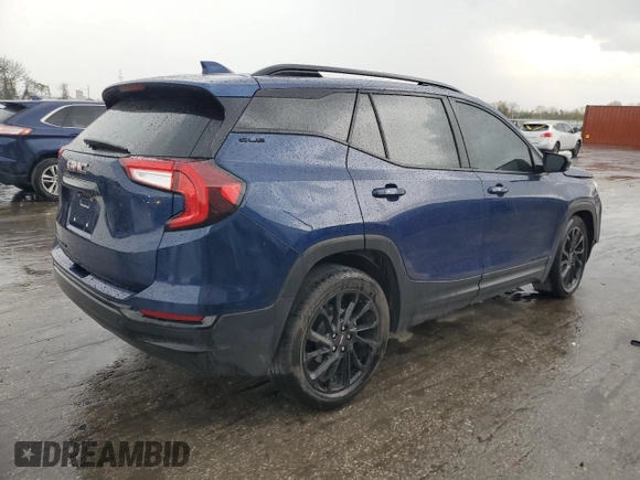 2023 GMC Terrain SLE with VIN 3GKALMEG3PL168645, listed as a Copart auction lot 45819015 with 24,257 mi miles and Salvage Title. Bid and sale history available at DreamBid. Image 3.