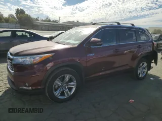 2015 Toyota Highlander Hybrid Limited with VIN 5TDDCRFH6FS012637, listed as a Copart auction lot 78057174 with 120,579 mi miles and Salvage Title. Bid and sale history available at carsss.com. Image 1.
