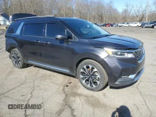 2022 Kia Carnival EX with VIN KNDNC5H35N6072809, listed as a Copart auction lot 47609974 with 0 mi miles and Salvage Title. Bid and sale history available at carsss.com. Image 4.