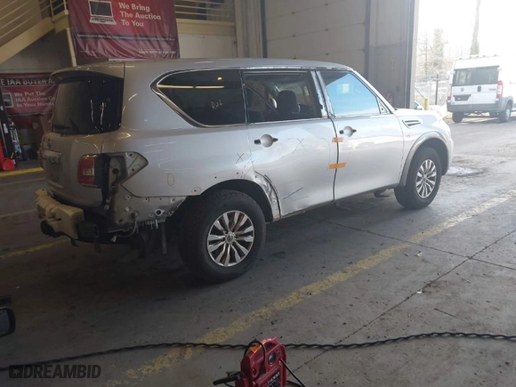 2017 Nissan Armada SV with VIN JN8AY2NC5H9508892, listed as a IAAI auction lot 41548187 with 156,499 mi miles. Bid and sale history available at carsss.com. Image 4.