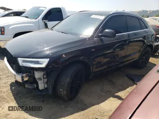 2018 Audi Q3 Premium Plus with VIN WA1HCCFS1JR017742, listed as a Copart auction lot 64843564 with 99,425 mi miles and Salvage Title. Bid and sale history available at carsss.com. Image 1.