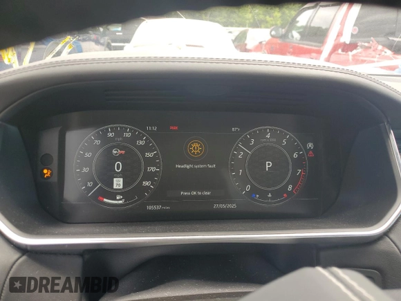 2018 Land Rover Range Rover Sport SVR with VIN SALWZ2SE8JA186704, listed as a Copart auction lot 44419205 with 105,537 mi miles and Salvage title. Bid and sale history available at DreamBid. Image 9.
