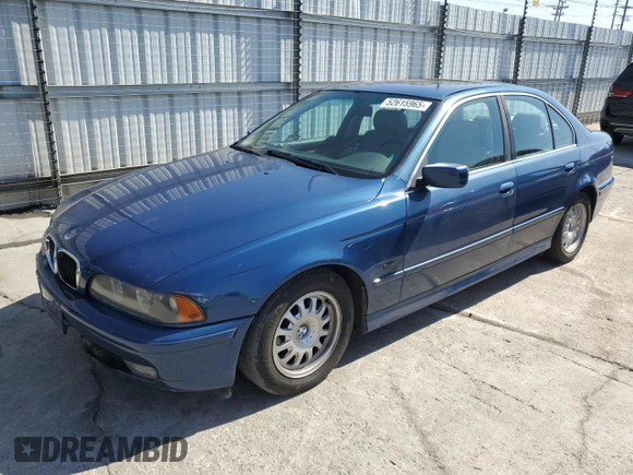 2001 BMW 5 Series 525iA with VIN WBADT43431GF55113, listed as a Copart auction lot 52615965 with 151,416 mi miles and Salvage Title. Bid and sale history available at carsss.com. Image 1.