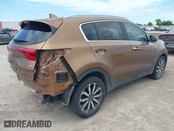 2017 Kia Sportage EX with VIN KNDPN3ACXH7106176, listed as a IAAI auction lot 42324562 with 94,257 mi miles and . Bid and sale history available at DreamBid. Image 4.