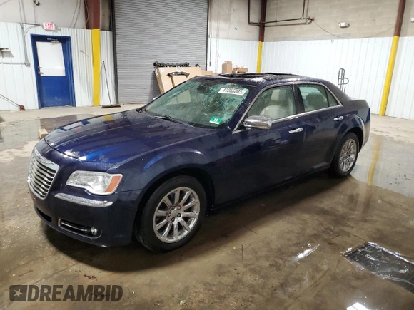 2014 Chrysler 300 with VIN 2C3CCAEG2EH105825, listed as a Copart auction lot 47056005 with 127,872 mi miles and Salvage Title. Bid and sale history available at carsss.com. Image 1.