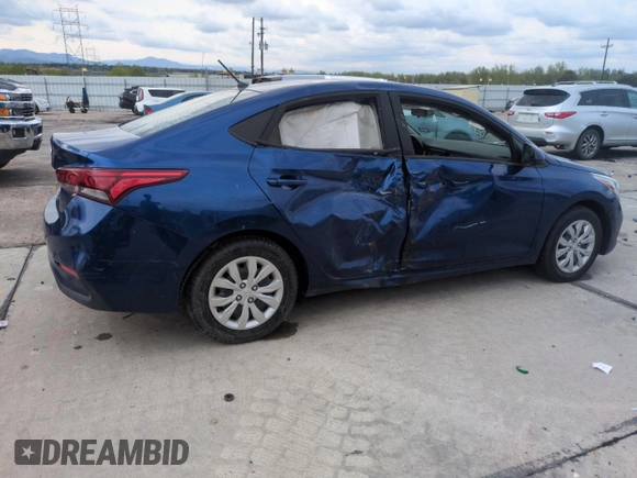 2021 Hyundai Accent SEL with VIN 3KPC24A61ME135728, listed as a Copart auction lot 56217095 with 40,181 mi miles and Salvage title. Bid and sale history available at DreamBid. Image 3.