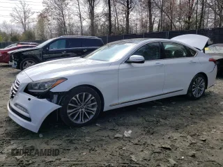 2016 Hyundai Genesis 3.8L z VIN KMHGN4JE3GU108676, wystawiony jako Copart lot #51177275 z przebiegiem 89 322 mil mil oraz Szkoda całkowita • Salvage title. Historia ofert i sprzedaży dostępna na DreamBid. Obrazek 1.