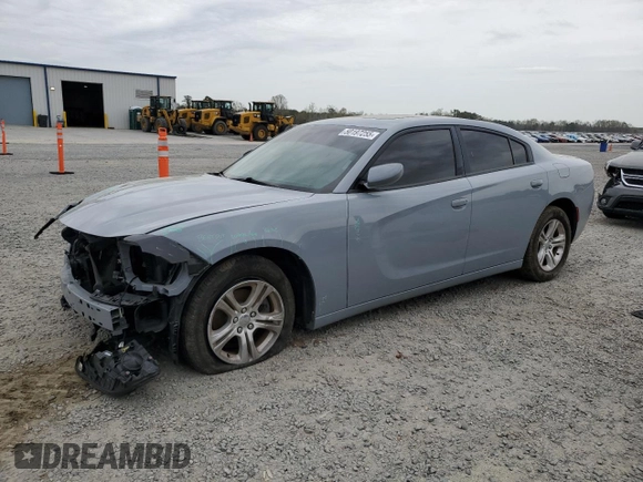2021 Dodge Charger SXT with VIN 2C3CDXBG7MH522506, listed as a Copart auction lot 50197255 with 97,090 mi miles and Salvage Title. Bid and sale history available at DreamBid. Image 1.