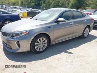 2017 Kia Optima EX with VIN 5XXGU4L38HG142560, listed as a IAAI auction lot 42167391 with 61,015 mi miles and . Bid and sale history available at DreamBid. Image 2.