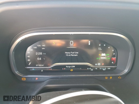 2023 GMC Yukon XL SLT with VIN 1GKS2GKD5PR349418, listed as a Copart auction lot 43635255 with 37,163 mi miles and Salvage Title. Bid and sale history available at DreamBid. Image 9.