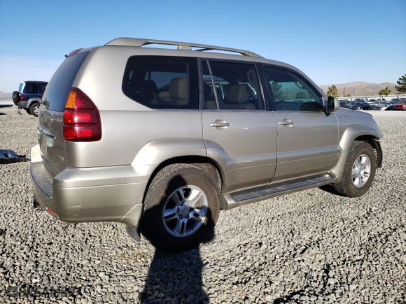 2003 Lexus GX 470 with VIN JTJBT20XX30021920, listed as a Copart auction lot 89407495 with 191,546 mi miles and Salvage Title. Bid and sale history available at carsss.com. Image 3.