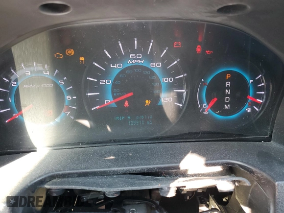2012 Ford Fusion SEL with VIN 3FAHP0JG3CR366653, listed as a Copart auction lot 53535175 with 105,910 mi miles and Salvage Title. Bid and sale history available at carsss.com. Image 9.