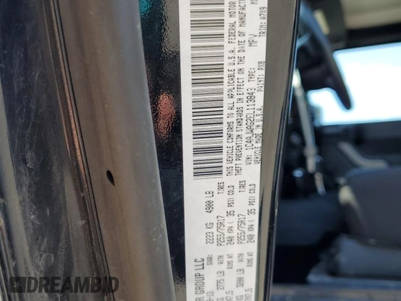2014 Jeep Wrangler Sport with VIN 1C4AJWAG2EL113843, listed as a Copart auction lot 62771115 with 70,089 mi miles and Salvage title. Bid and sale history available at DreamBid. Image 13.