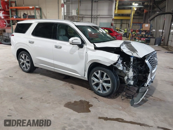 2021 Hyundai Palisade Limited z VIN KM8R5DHEXMU210597, wystawiony jako IAAI lot #41869656 z przebiegiem 56 874 mil mil oraz . Historia ofert i sprzedaży dostępna na DreamBid. Obrazek 1.