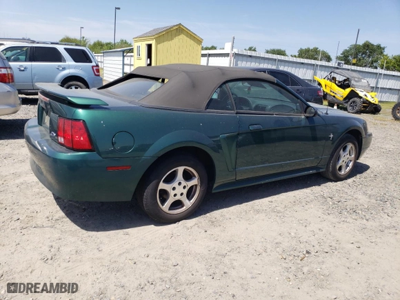2003 Ford Mustang Deluxe with VIN 1FAFP44493F325215, listed as a Copart auction lot 53830355 with 58,002 mi miles and Clean Title. Bid and sale history available at carsss.com. Image 3.