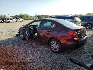 2012 Honda Civic EX with VIN 2HGFB2F81CH572435, listed as a Copart auction lot 52199805 with Not Provided miles and Salvage Title. Bid and sale history available at DreamBid. Image 3.
