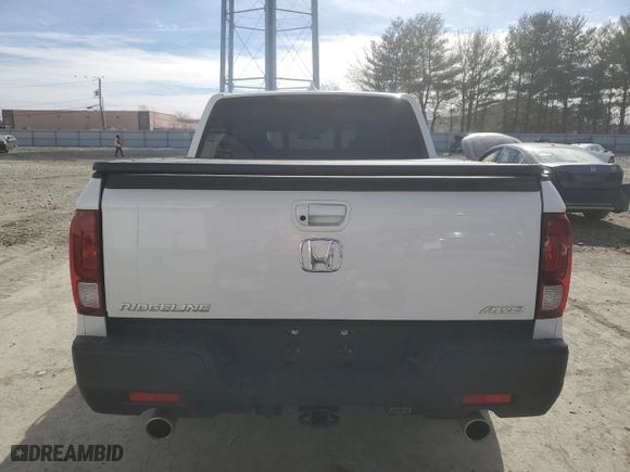 2023 Honda Ridgeline RTL with VIN 5FPYK3F58PB068261, listed as a Copart auction lot 45099035 with 23,657 mi miles and Salvage Title. Bid and sale history available at carsss.com. Image 6.
