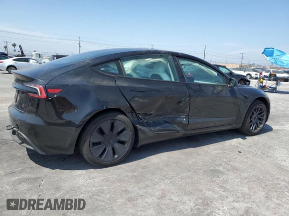 2025 Tesla Model 3 Long Range with VIN 5YJ3E1EA8SF918928, listed as a Copart auction lot 53454155 with 2,061 mi miles and Salvage title. Bid and sale history available at DreamBid. Image 3.